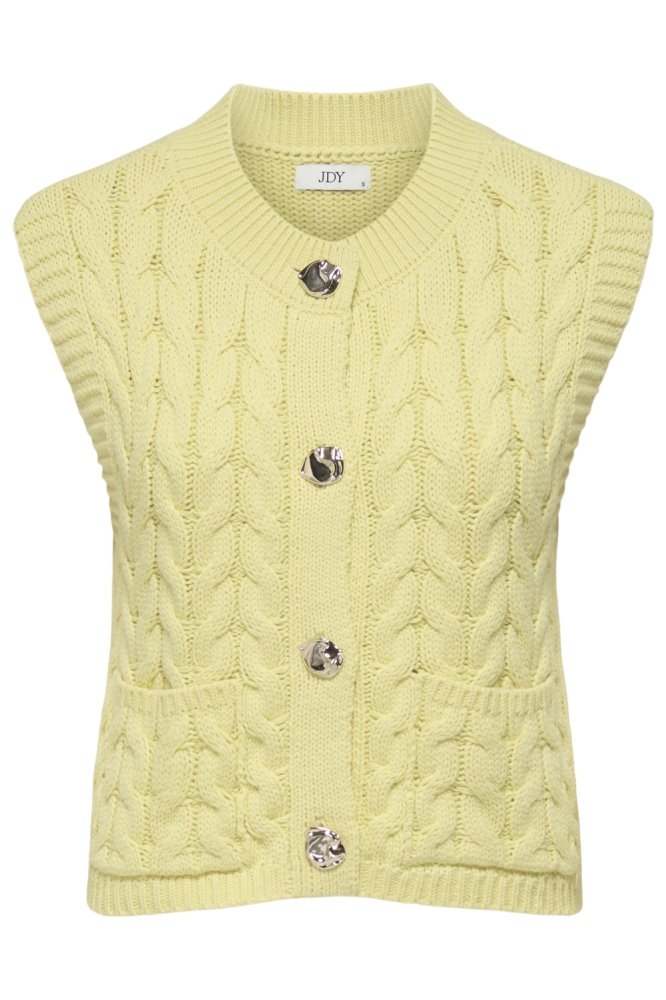 Jacqueline de Yong gele dames gilet | Vooraanzicht