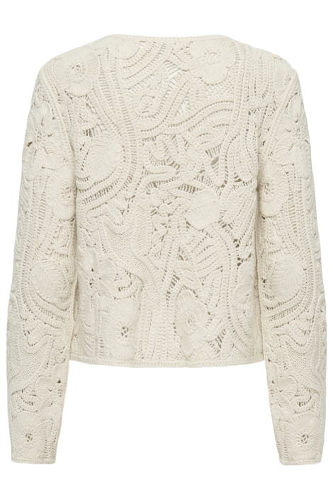 Jacqueline de Yong beige dames vest | Achteraanzicht