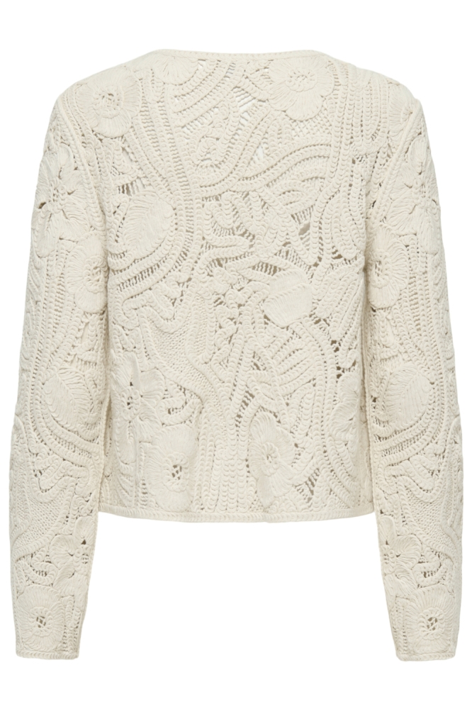 Jacqueline de Yong beige dames vest | Achteraanzicht