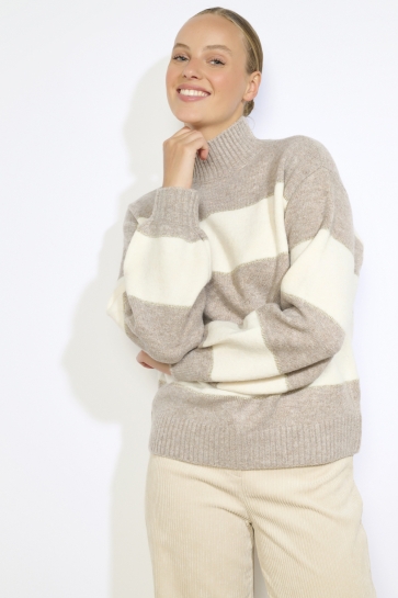 LolaLiza Trui N JACSTRIP2E 04006929 TAUPE/VANILLA