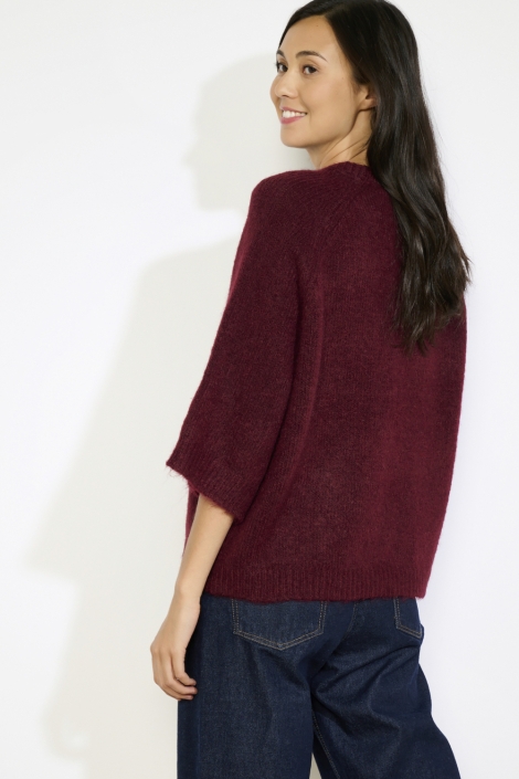 LolaLiza bordeaux dames trui | Model achteraanzicht