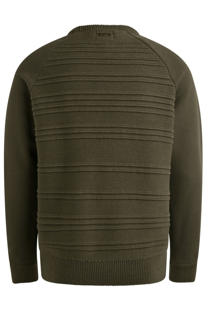 PME legend groene heren trui | Achteraanzicht