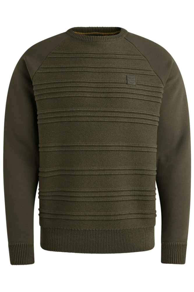 PME legend groene heren trui | Vooraanzicht