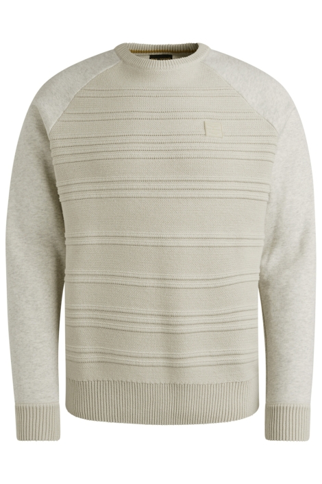 PME legend beige heren trui | Vooraanzicht