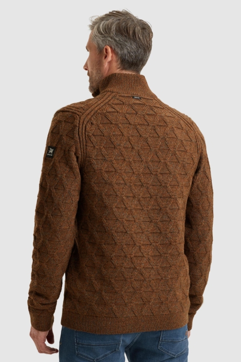 Vanguard bronzen heren trui | Model achteraanzicht