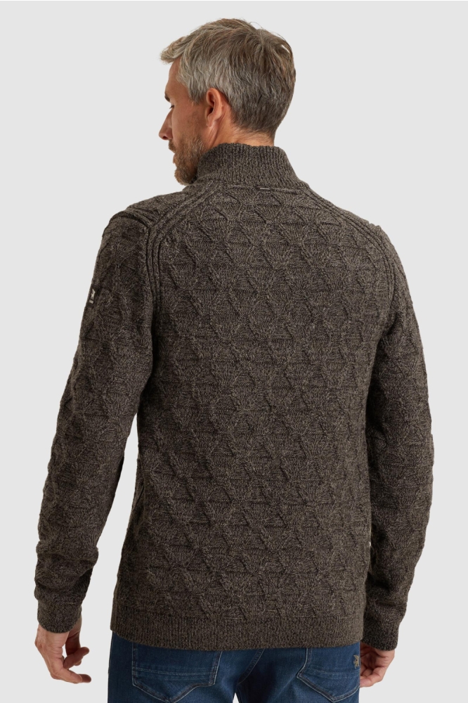 Vanguard grijze heren trui | Model achteraanzicht