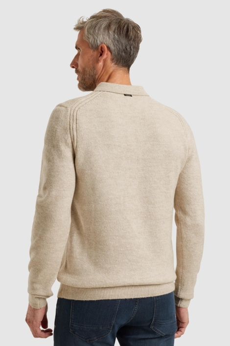 Vanguard beige heren trui | Model achteraanzicht