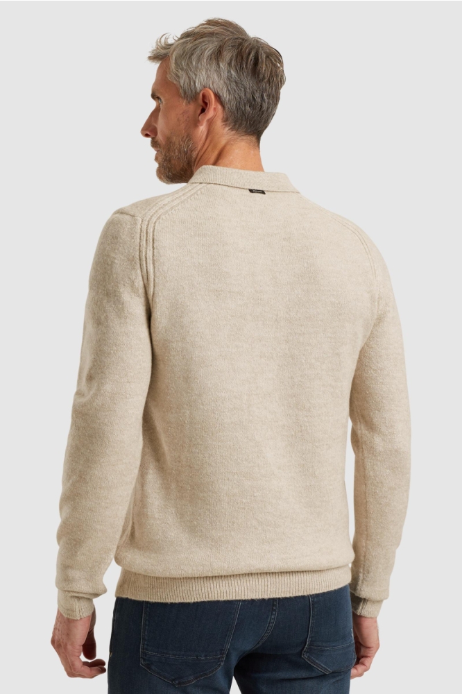Vanguard beige heren trui | Model achteraanzicht