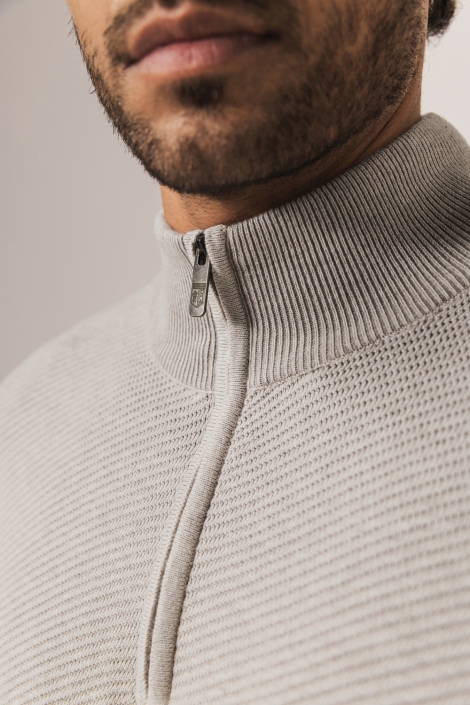 State of Art beige heren trui | Close up