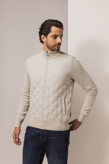 State of Art GEBREID VEST MET DOORGESTIKTE VOORKANT 16125105 1400