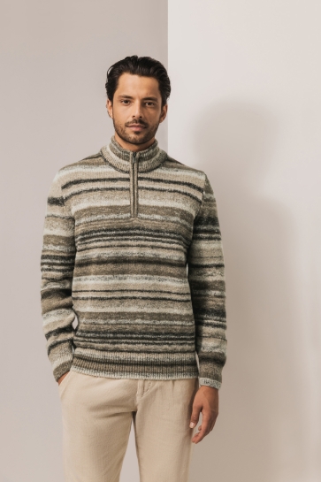 State of Art Trui GESTREEPTE TRUI MET HALVE RITS 13225056 8688