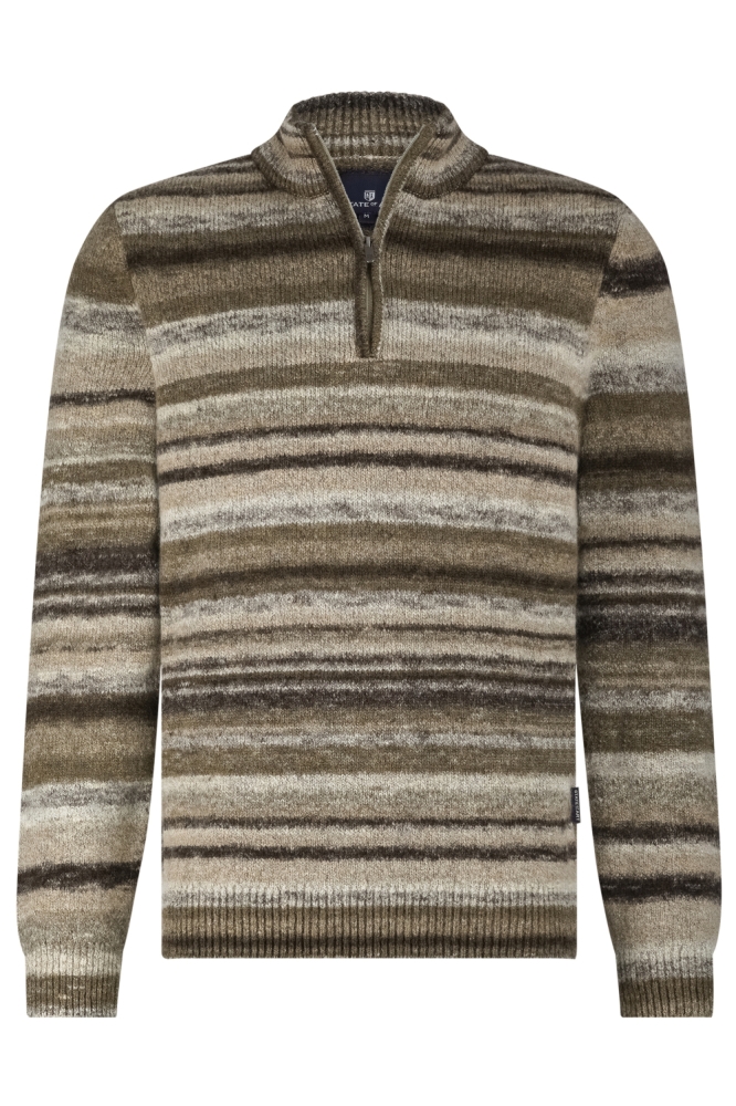 State of Art bruine heren trui | Vooraanzicht