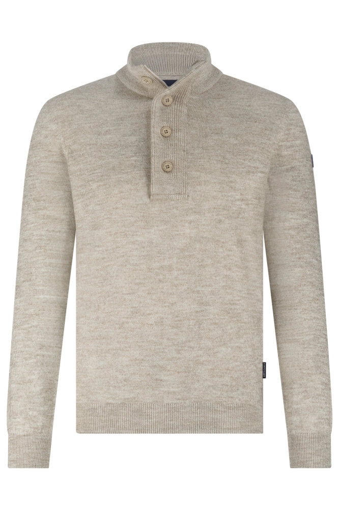 State of Art beige heren trui | Vooraanzicht