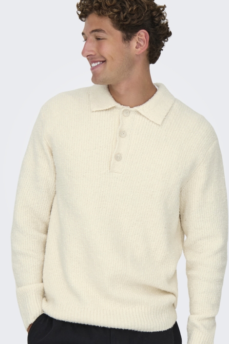 Only & Sons beige heren polo | Model