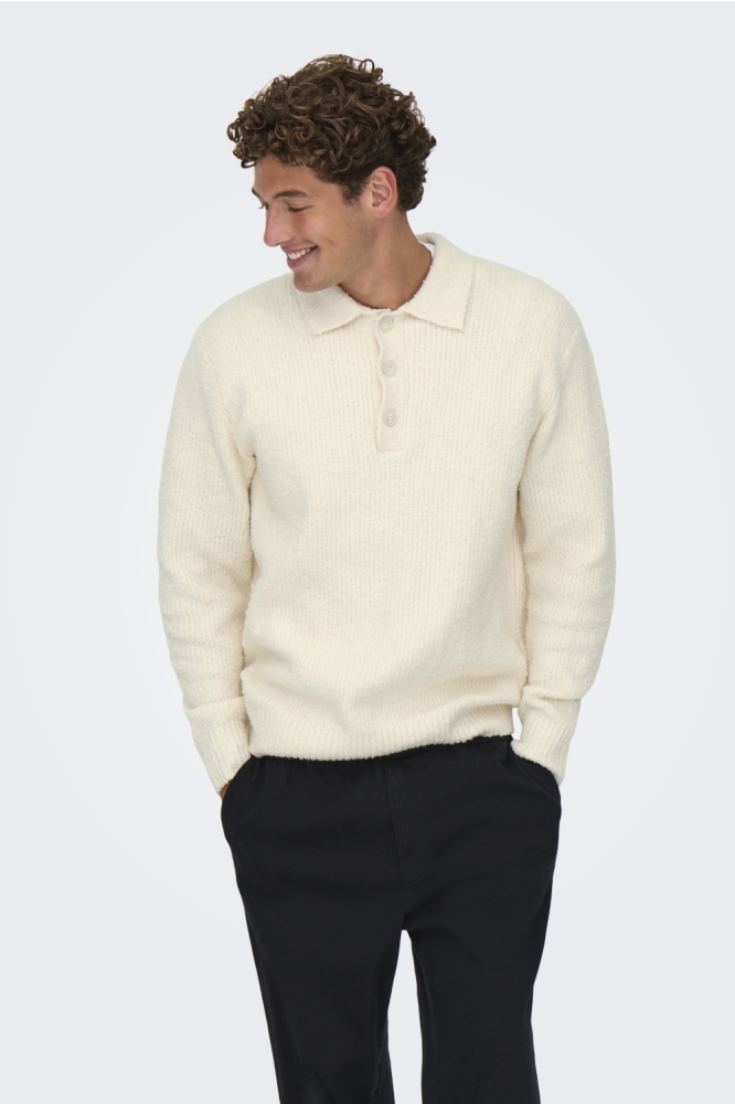 Only & Sons beige heren polo | Model