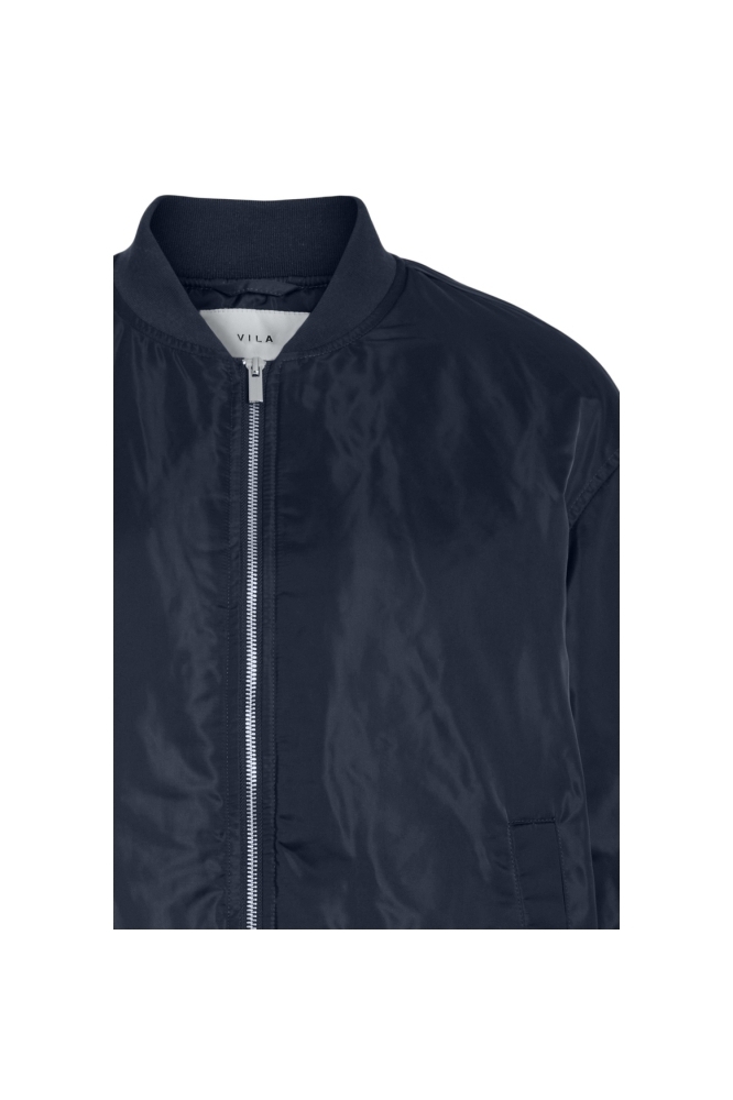 Vila blauwe dames jas | Close up
