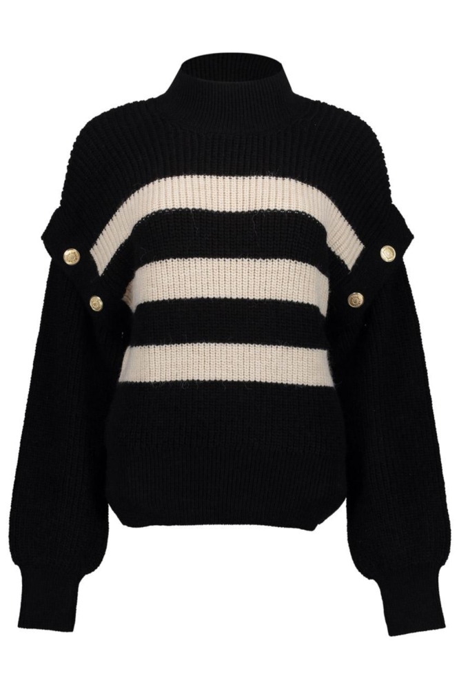 Geisha zwarte dames trui | Achteraanzicht