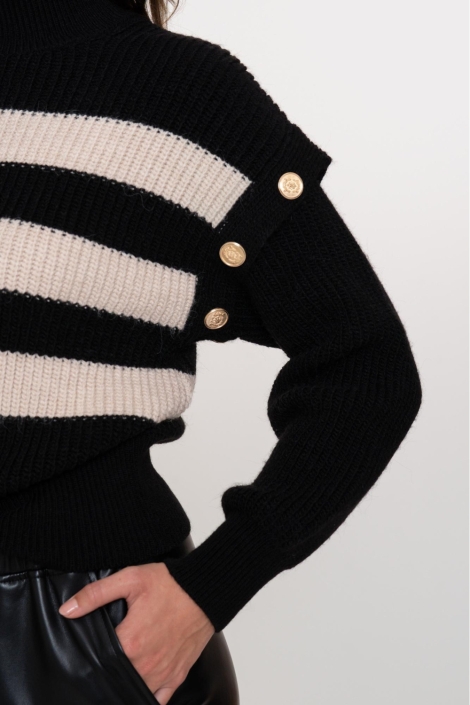 Geisha zwarte dames trui | Close up