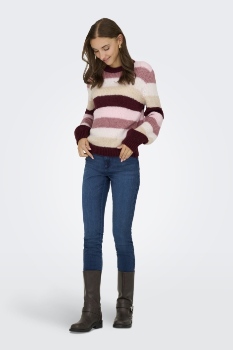 Jacqueline de Yong bordeaux dames trui | Model