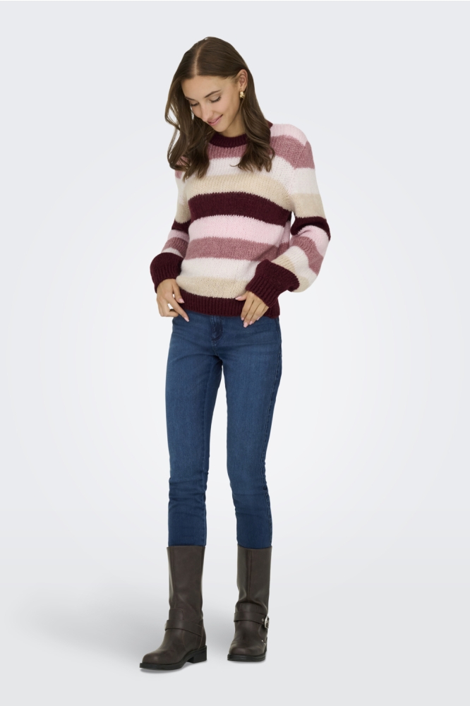 Jacqueline de Yong bordeaux dames trui | Model