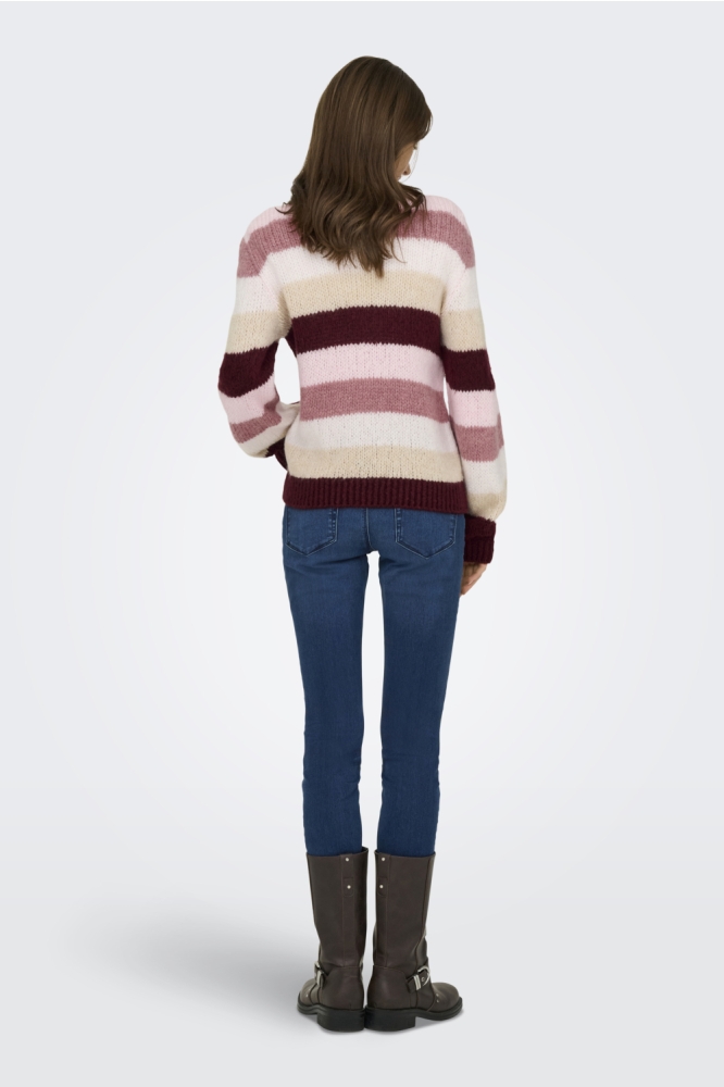 Jacqueline de Yong bordeaux dames trui | Model