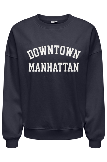 Jacqueline de Yong Trui JDYMESA LIFE L/S O-NK EMB SWEAT JRS 15370526 SKY CAPTAIN/DOWNTOWN