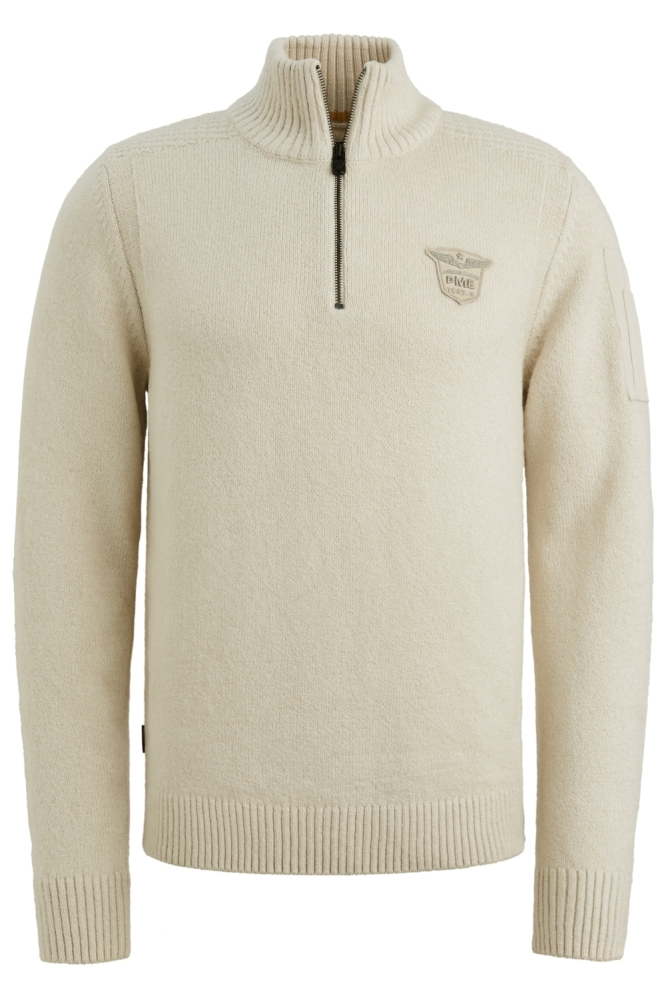 PME legend beige heren trui | Vooraanzicht