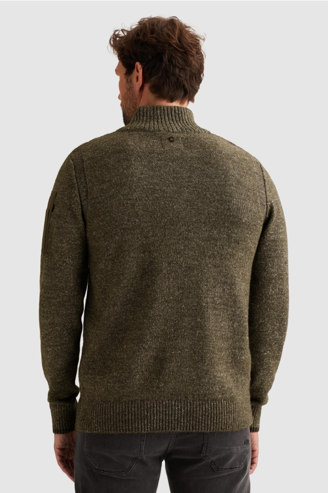 PME legend groene heren trui | Model achteraanzicht