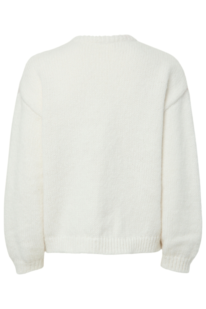 Pieces beige dames trui | Achteraanzicht