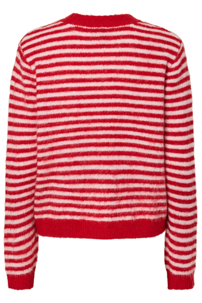 Pieces rode dames trui | Achteraanzicht