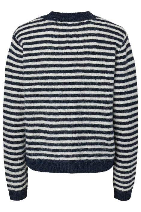 Pieces blauwe dames trui | Achteraanzicht