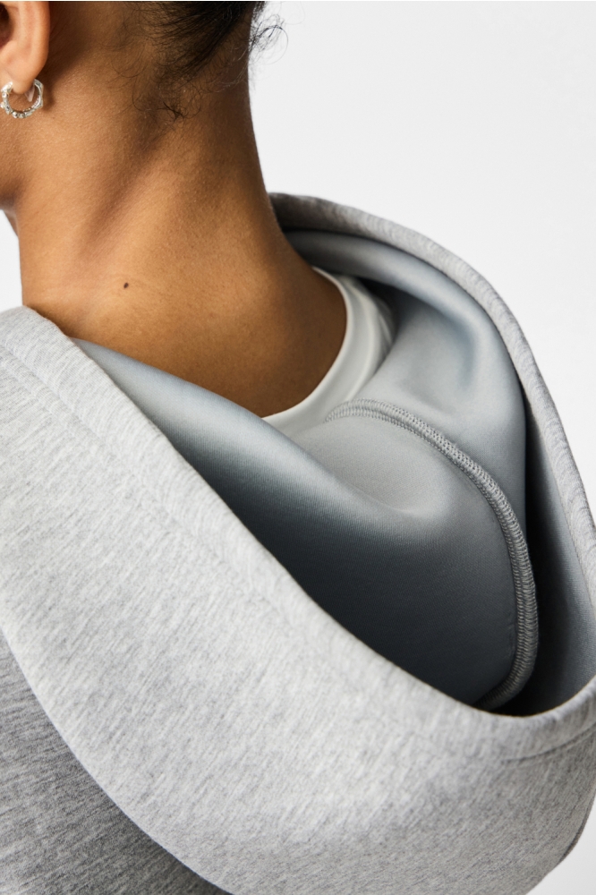 Pieces grijze dames vest | Close up