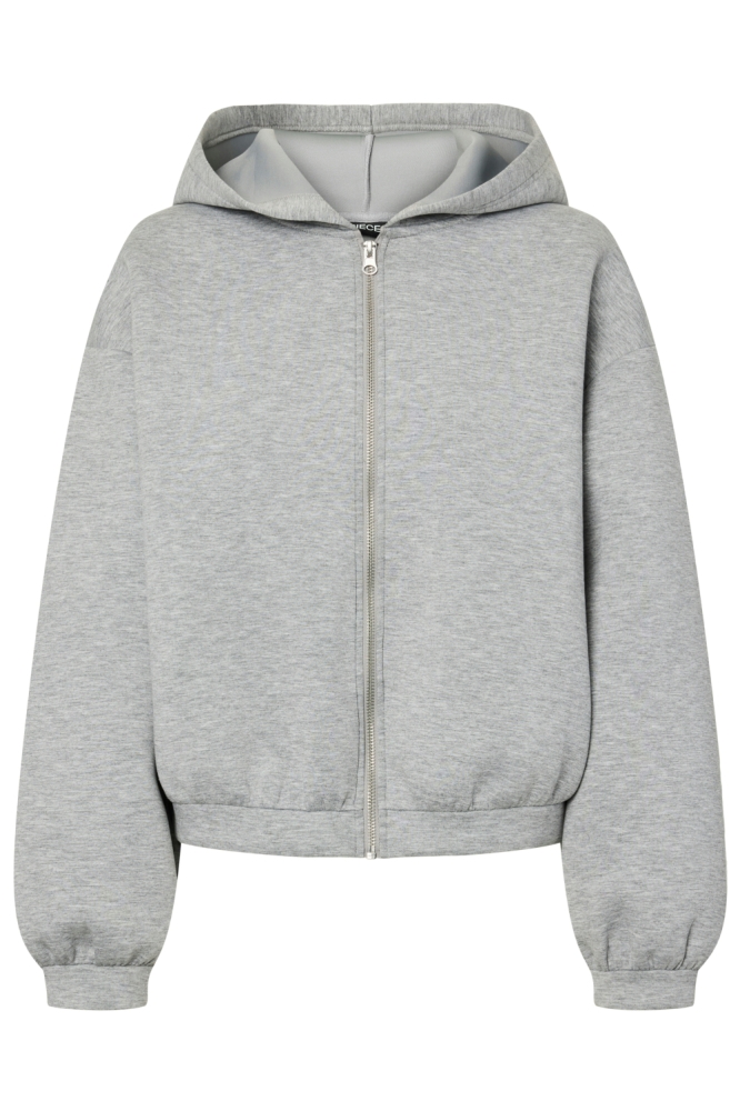 Pieces grijze dames vest | Vooraanzicht