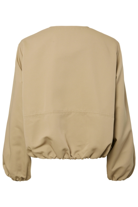 Pieces beige dames jas | Achteraanzicht