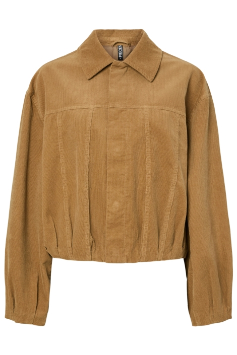 Pieces camel dames jas | Vooraanzicht