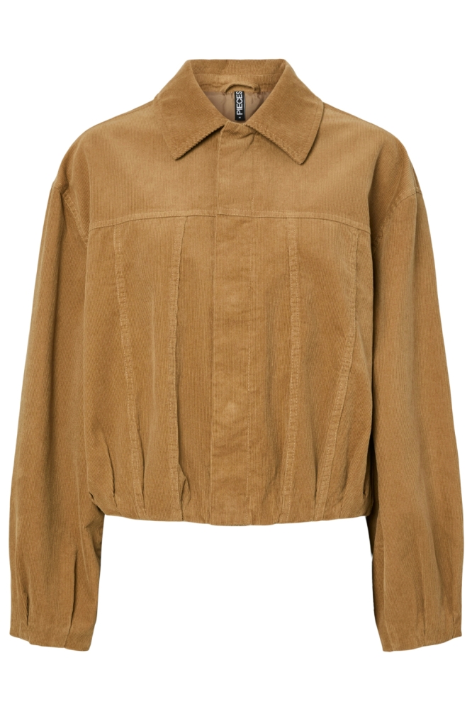 Pieces camel dames jas | Vooraanzicht