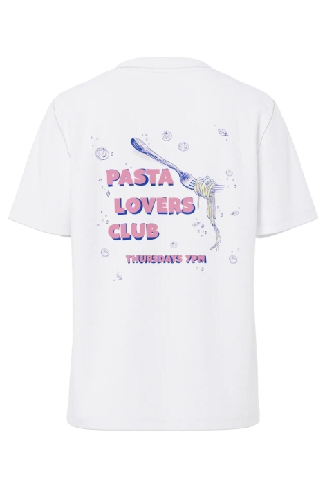 Pieces witte dames t-shirt | Achteraanzicht