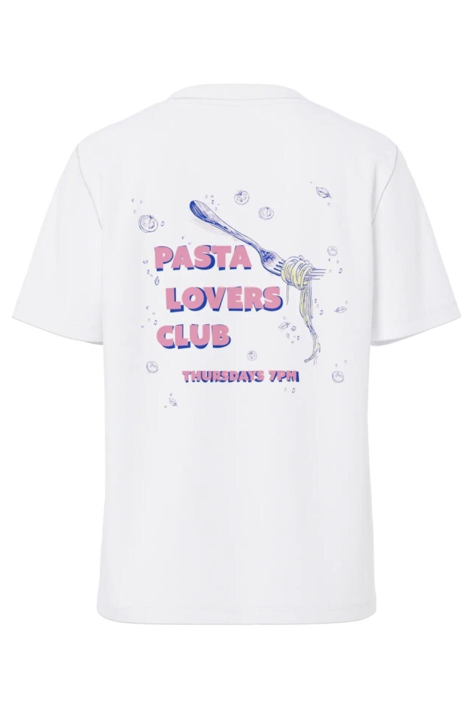 Pieces witte dames t-shirt | Achteraanzicht