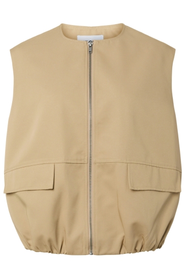 Pieces PCBERIT BALLOON BOMBER VEST 17166120 TRAVERTINE