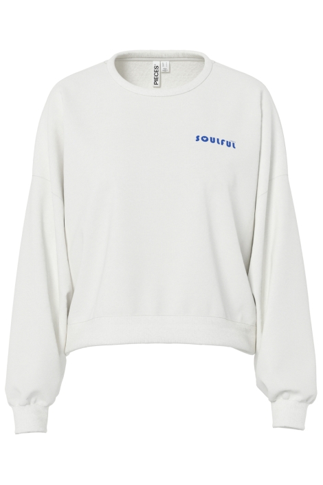 Pieces witte dames sweater | Vooraanzicht