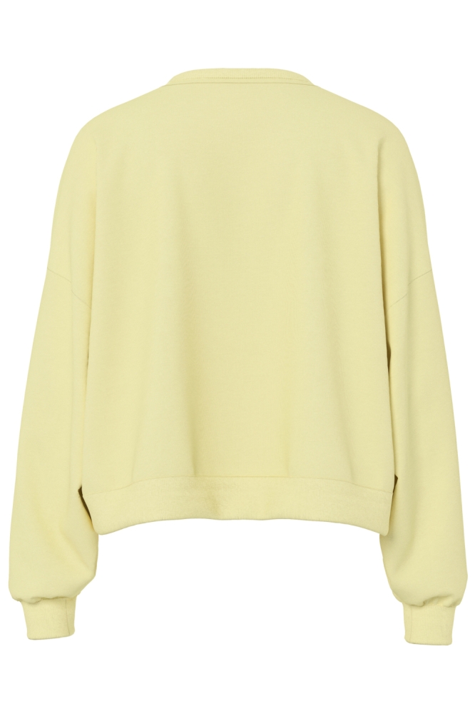 Pieces gele dames sweater | Achteraanzicht