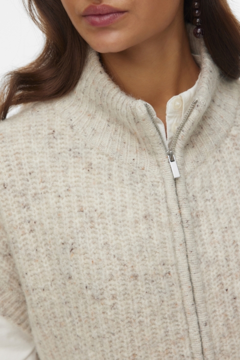 Vero Moda beige dames gilet | Close up