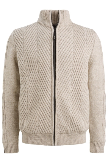 Vanguard zip jacket wool blend Beige