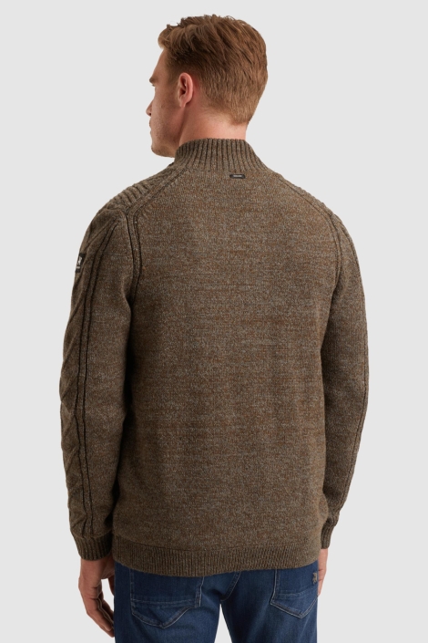 Vanguard bruine heren vest | Model achteraanzicht