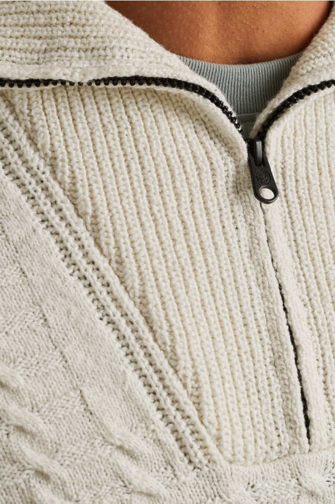 Cast Iron ecru heren trui | Close up