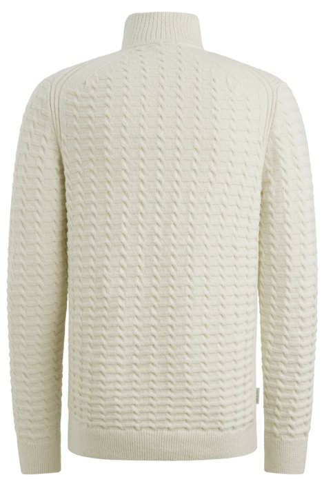 Cast Iron ecru heren trui | Achteraanzicht