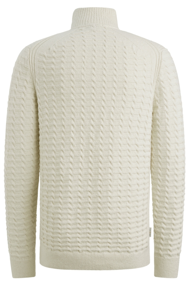 Cast Iron ecru heren trui | Achteraanzicht