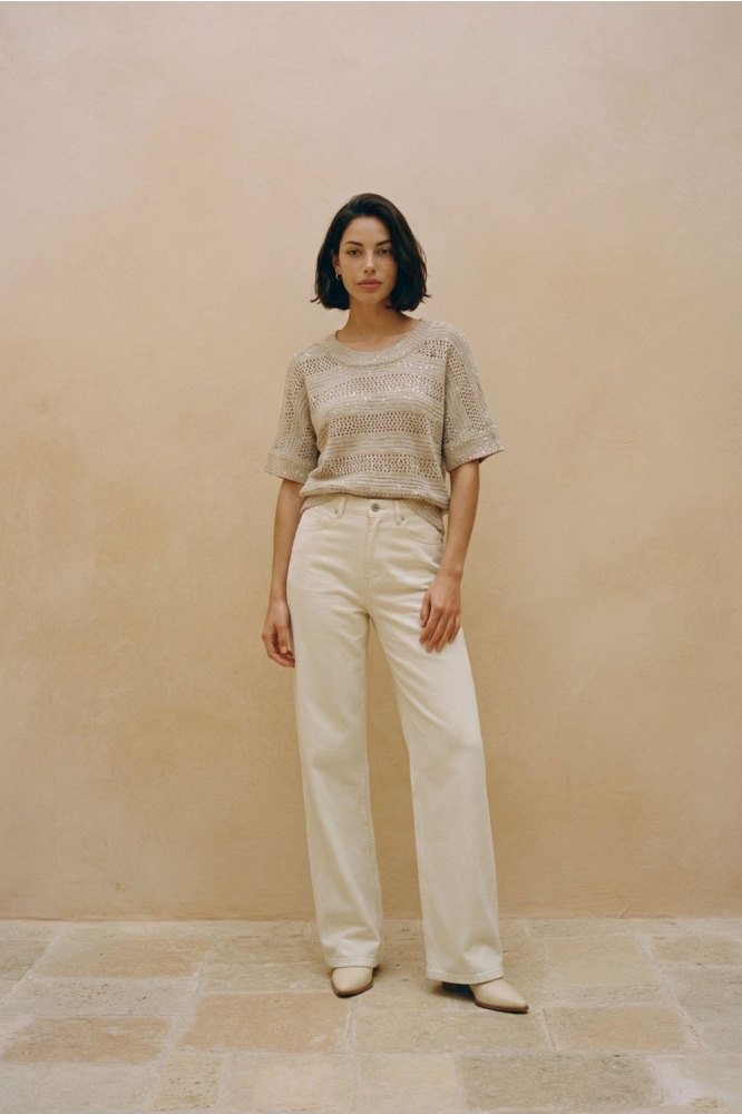 Vero Moda beige dames trui | Model