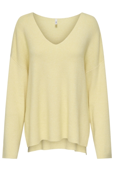 Only ONLKATIA LS RIB V-NECK EX KNT 15367805 SUNLIGHT/MELANGE
