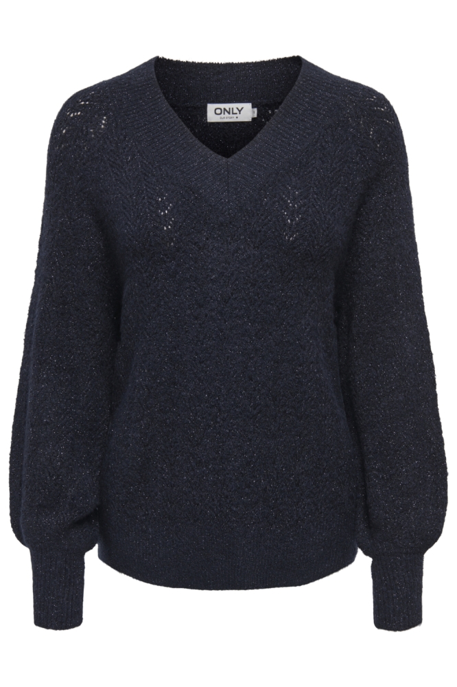 Only blauwe dames trui | Vooraanzicht